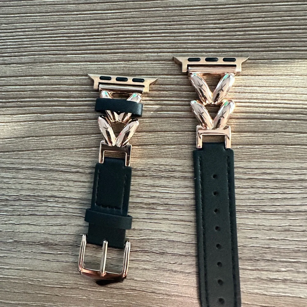 Black and Gold Watch Band